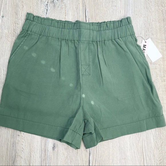 Mauby Paperbag Waist Green Shorts Sz Large - Picture 7 of 11
